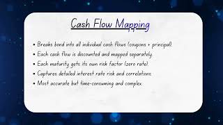 Bond Risk Mapping Explained Simply Principal, Duration Cash Flow Methods