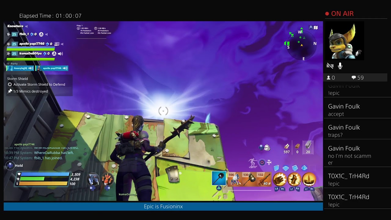 Fortnite giveaway stw Sunbeam,brightcore LIVE YouTube