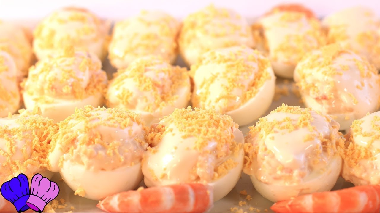 🥚HUEVOS RELLENOS DE MARISCO🍤FÁCIL CON SOLO 3 INGREDIENTES