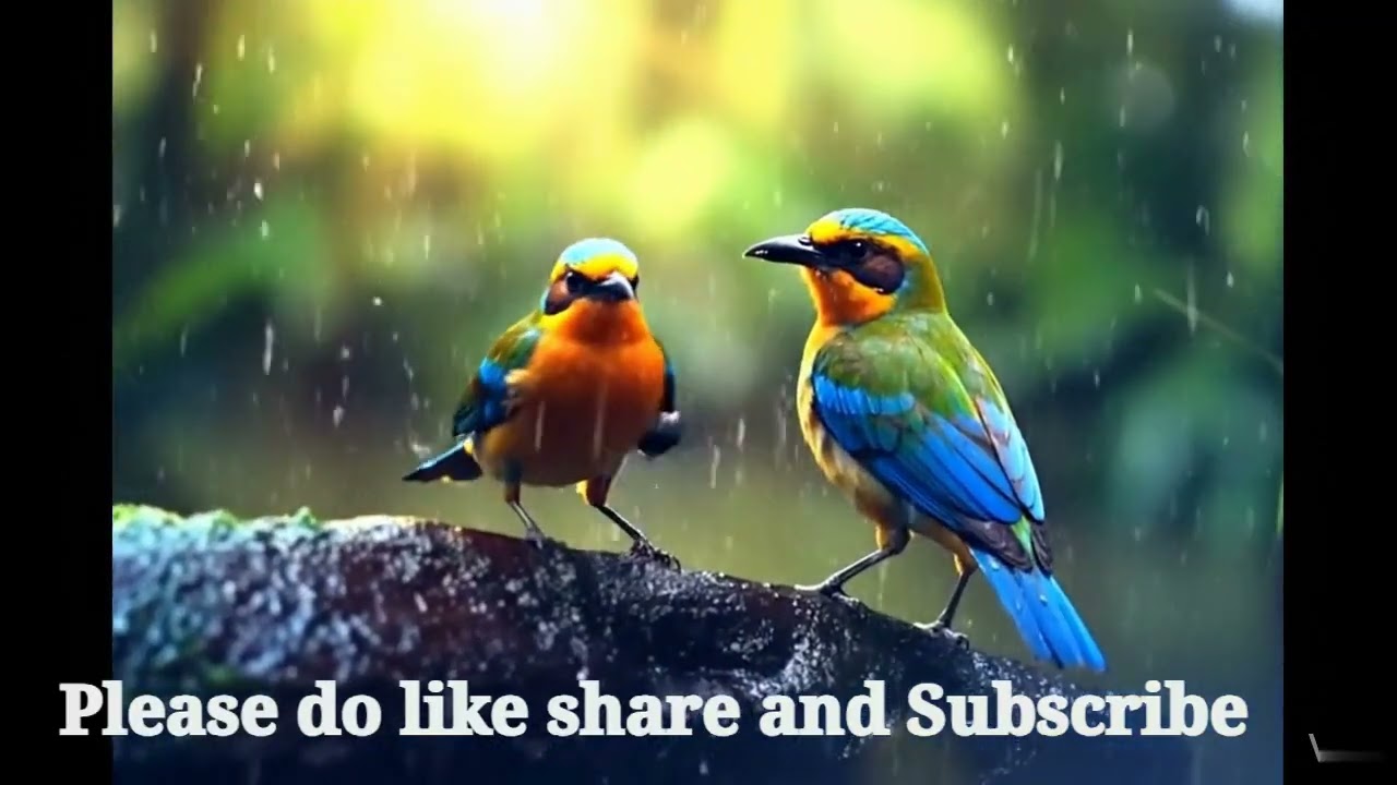 Healing Jungle Rain & Tropical Bird Sounds | Deep Sleep & Stress Relief