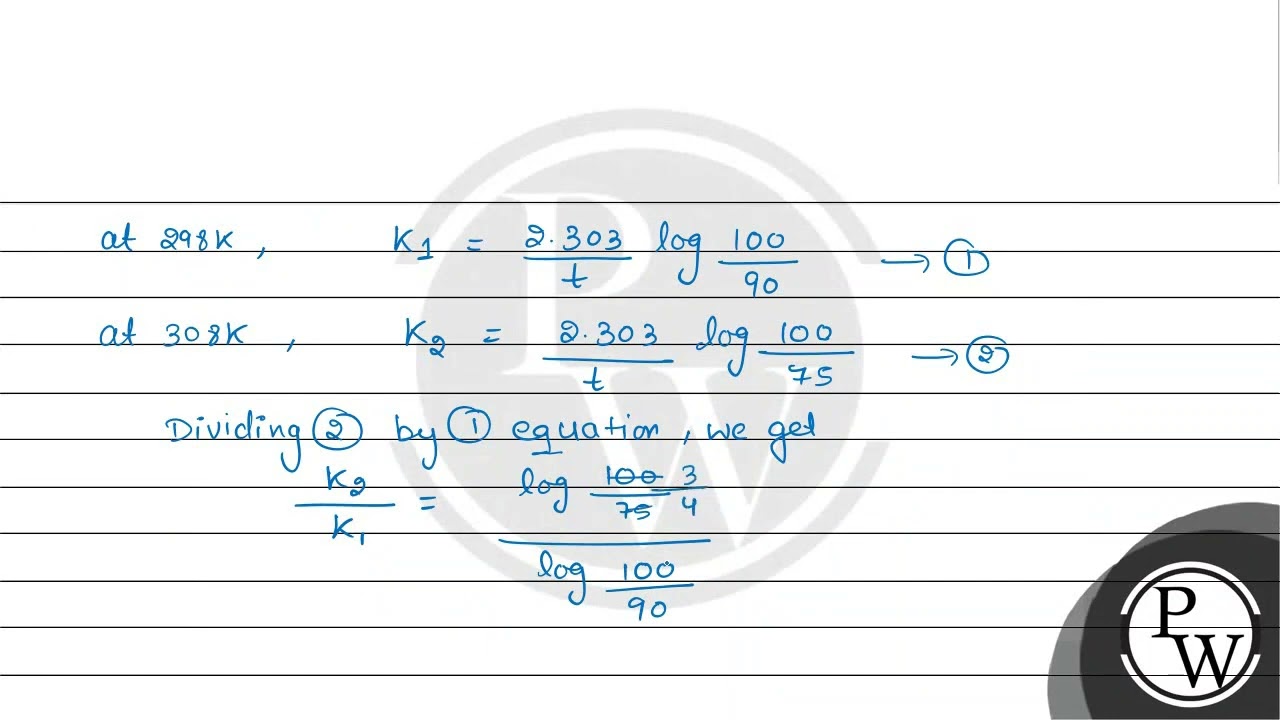 The time required for 10% completion of a first order reaction at 298 K is equal to that require....