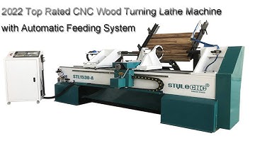 2022 Top Rated CNC Wood Turning Lathe Machine with Automatic Feeding System