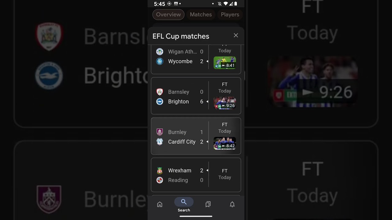 EFL Cup Football Scores 