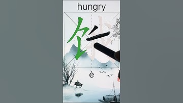 How to Write 饿(hungry) in Chinese? App Name :《ViewChinese》&《My HSK》