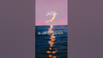 تلاوة القرآن الكريم السورة الضحى#قران #دعاء #قران_كريم