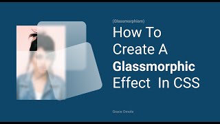 How To Build a Website. - Glassmorphism With HTML and CSS