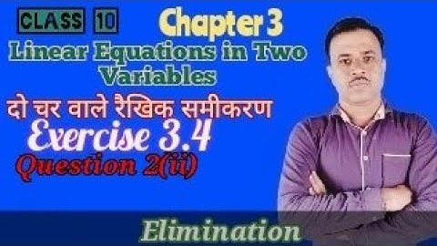 Linear Equations in Two Variables Class 10 | Chapter 3 Exercise 3.4 | Question 2 part 2 |