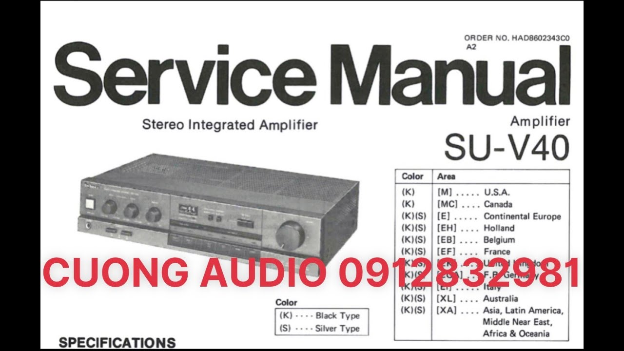 Technics SU-V40 Stereo Integrated Amplifier (1986-87)... - youtube