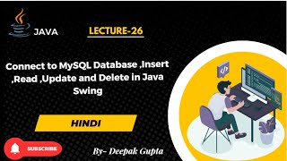 26. Java Swing | How to Insert ,Read ,Update and Delete Operations in Java Swing | MySQL in Java