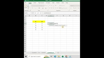 EXCEL SUMPRODUCT FUNCTION