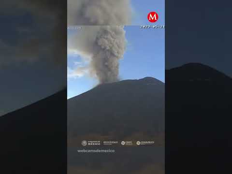 ¡Impresionante! Así se ve la erupción del Popocatépetl en un minuto  #milenioshorts