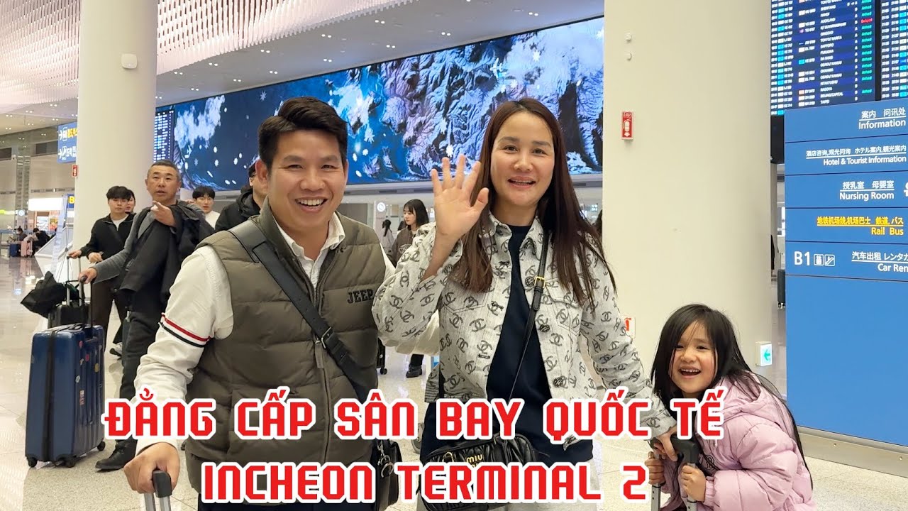 Đón mẹ Bông tại Terminal 2 và choáng ngợp trước sân bay đẳng cấp quốc tế Incheon | Thi Hàn Quốc 