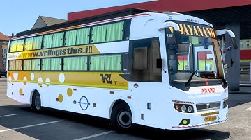 VRL bus mod | Prakash BV Maxima Non AC Sleeper bus mod | Bmi premium ets2