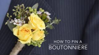 How to Pin a Boutonniere