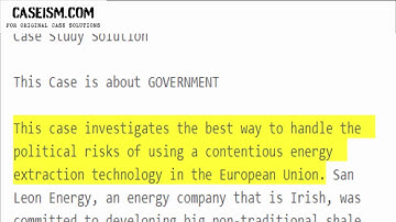 San Leon Energy: Hydraulic Fracturing in Poland  Case Study Help - Caseism.com