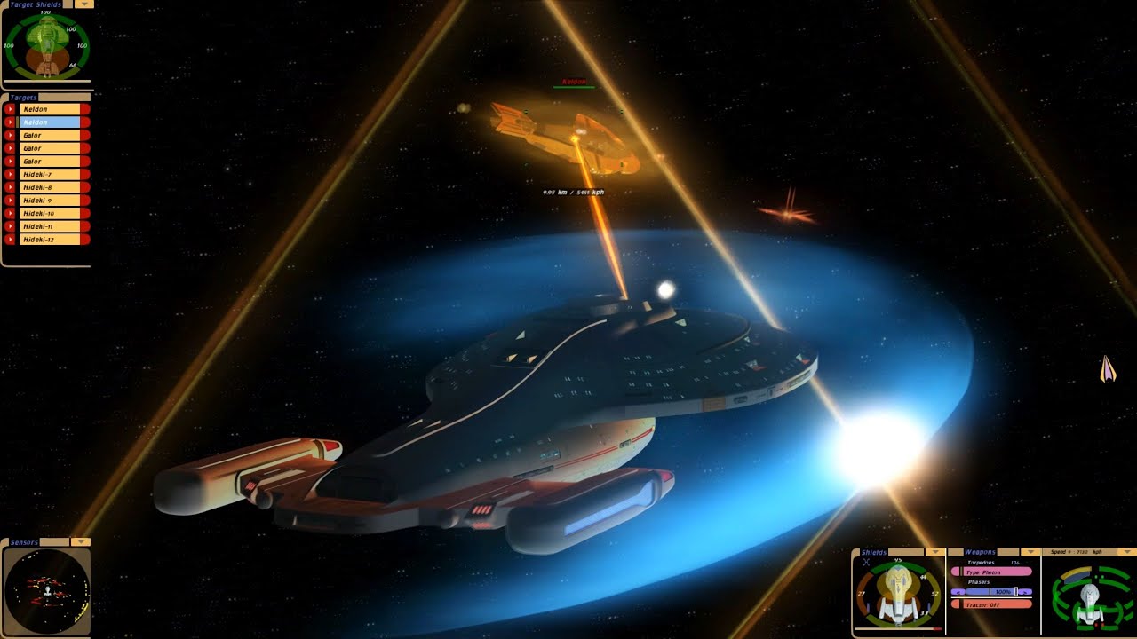 Intrepid Class Voyager vs Cardassian Fleet