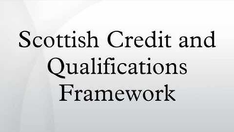 Scottish Credit and Qualifications Framework