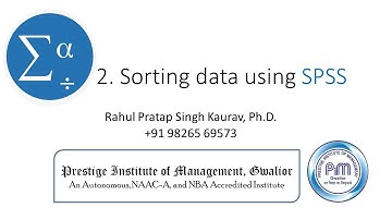 Sorting data using SPSS