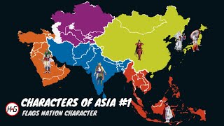 Jika Negara Jadi Karakter Anime - ASIA #1 (Characters Of Asia - Flags Nation Characters)