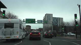 Driving On Stanley Road A567, Scotland Road A59 & Byrom Street A59, Liverpool, UK 3rd February 2024