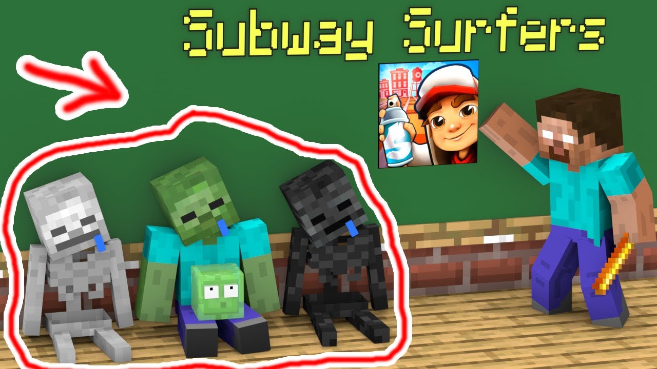 2022 Subway Surfers Run Challenge - Minecraft Animation BigSchool