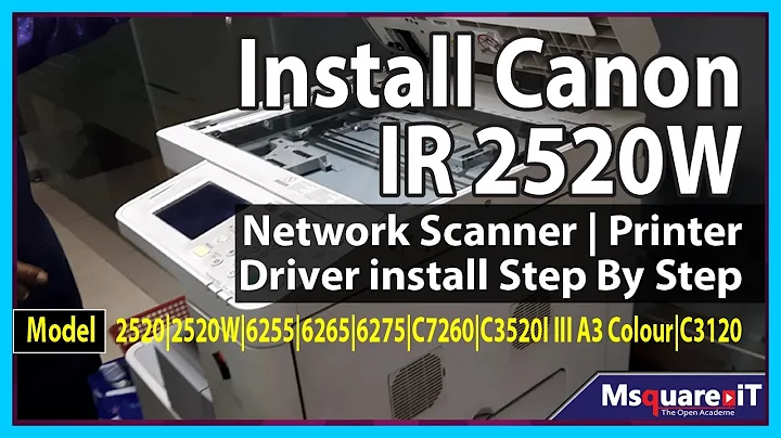 How to Install Canon IR2520W, 2520, Scanner Driver | Install Photocopier