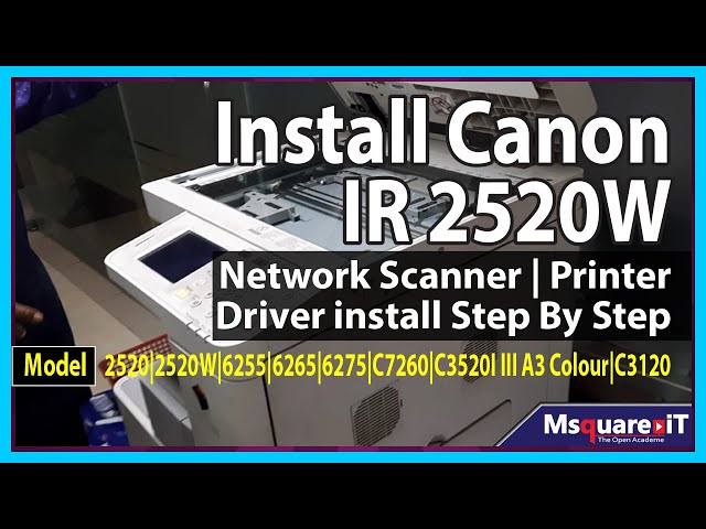 How to Install Canon IR2520W, 2520, Scanner Driver | Install Photocopier |  Win7/Win10/ Win11 - YouTube
