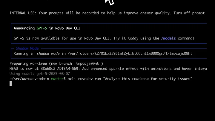 Interactive Mode in Rovo Dev CLI | Rovo Dev | Atlassian