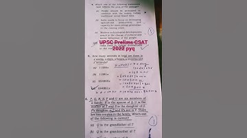 UPSC prelims CSAT 2022 pyq..#upsc #ias #ips#pcs #prelims#irs  #prelims2023#india #iasofficer
