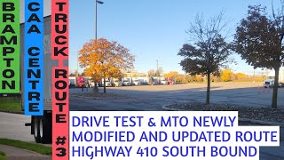Brampton CAA AZ test route # 3 Updated Nov, 2025|410 South Bound.