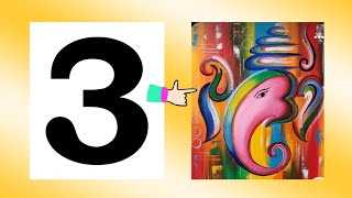 How To Draw Ganesh Face from Number 3 || Ganesh Chaturthi Special Easy Drawing for Beginners ||