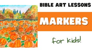 How to Draw and Paint a Pumpkin Patch-