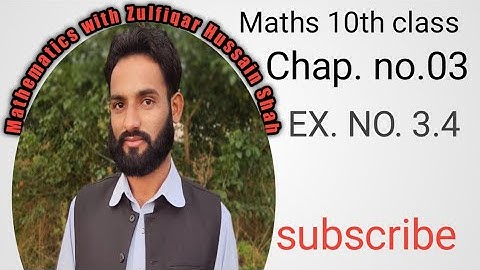 Mathematics 10th class // chapter no.03. // Exercise 3.4. // k-Method . complete solution