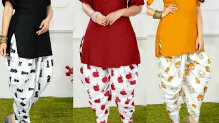 Tulip Shalwar Design With Plain Shurt || Dhoti Shalwar ||  Patiyala Shalwa Design || Soft Look screenshot 5