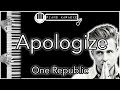 Apologize One Republic Piano Karaoke Instrumental Apologize One Republic Piano Karaoke Instrumental