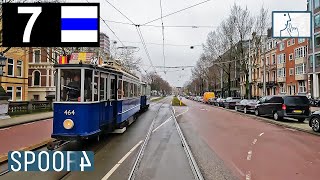 Cabinerit Tram 7 (Amsterdam) | Azartplein - Sloterpark (Tram Driver's POV)