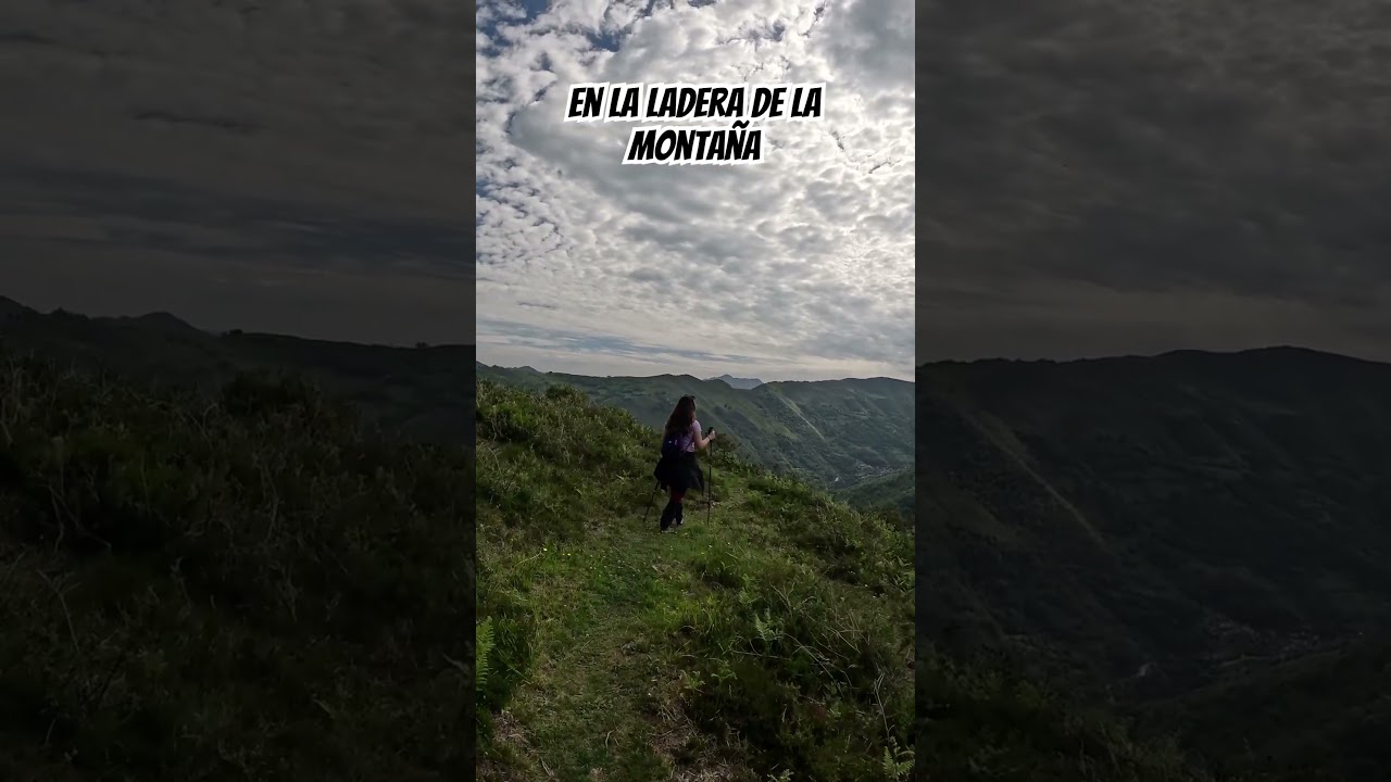 En la ladera de la montaña en el concejo de Aller en Asturias
