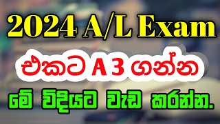 Sinhala Study Tips / How to pass 2024 A/L exam with 3 A's / Best Study Plan for A/L Exam