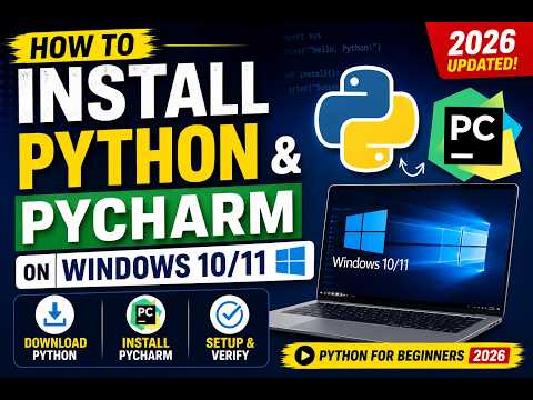 How to Install Python & PyCharm on Windows 10/11 | Python for Beginners 2026
