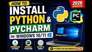 How to Install Python & PyCharm on Windows 10/11 | Python for Beginners 2026