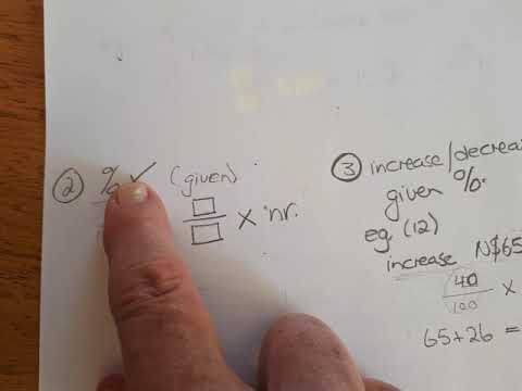 Increase or decrease by a given percentage
