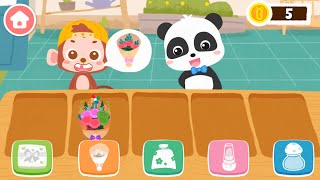 BAYI PANDA BELAJAR MEMBUAT DIY PRODUK KARANGAN BUNGA | KARTUN ANAK | BABYBUS INDONESIA screenshot 5
