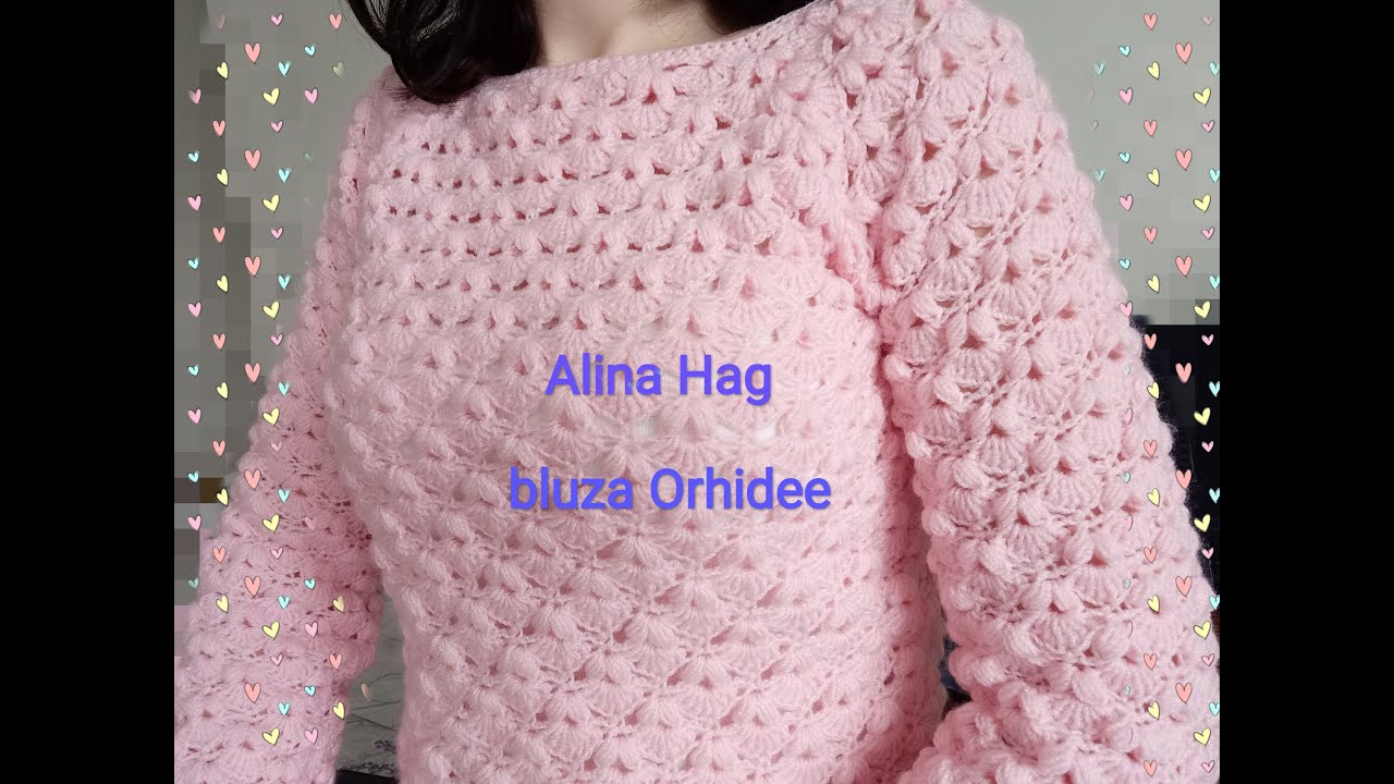 bluza ORHIDEE (pas cu pas)/crochet blouse/ pull au crochet/джемпер крючком