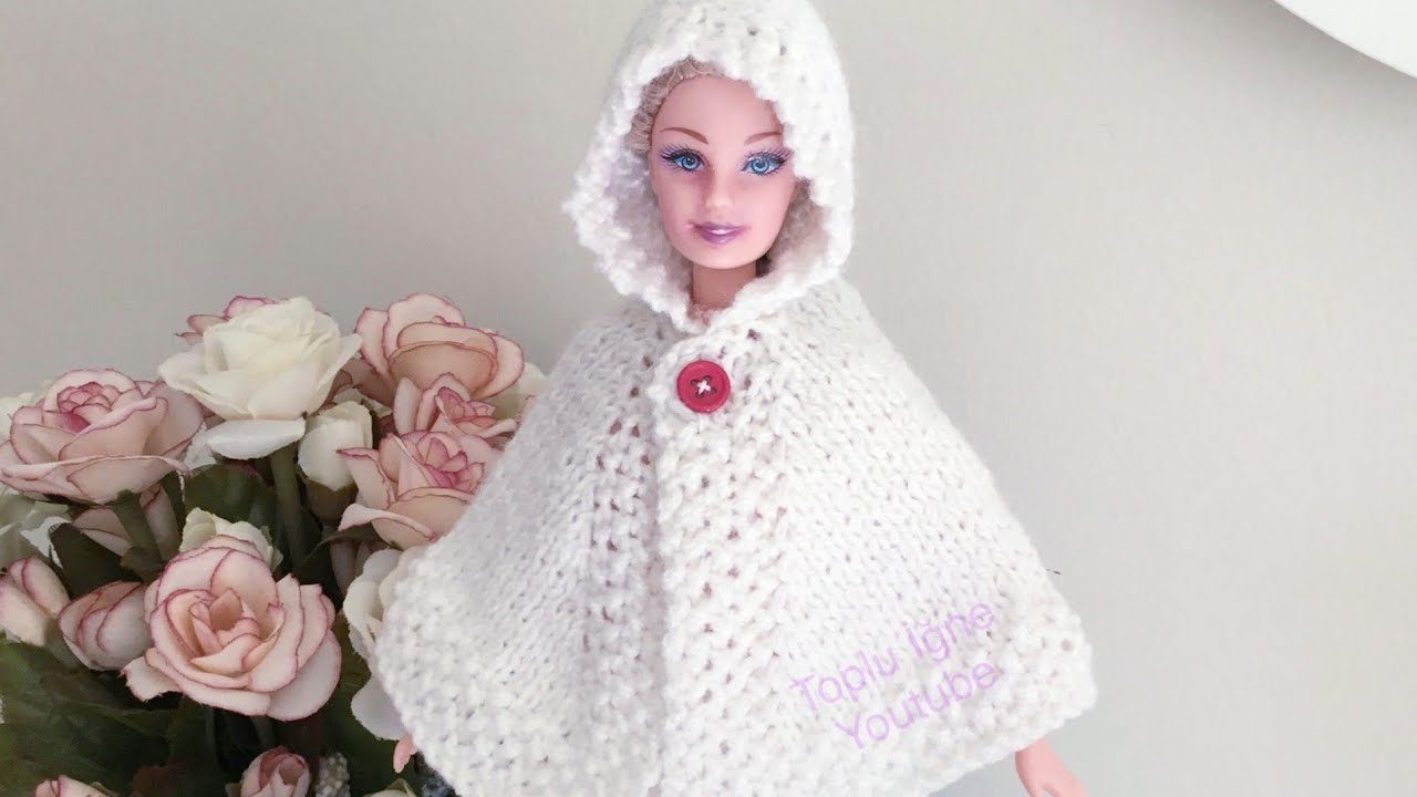 KOLAY  BARBIE PANÇO YAPIMI / ÖRGÜ PANÇO YAPIMI - Easy Barbie Doll Poncho Making