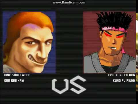 mugen dink smallwood and dee bee kaw vs evil kung fu man and kung fu fiun.....