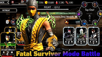 Fatal Survivor Mode Battle | Powerful Gold Spec Ops Team Gameplay | MK Mobile 2022