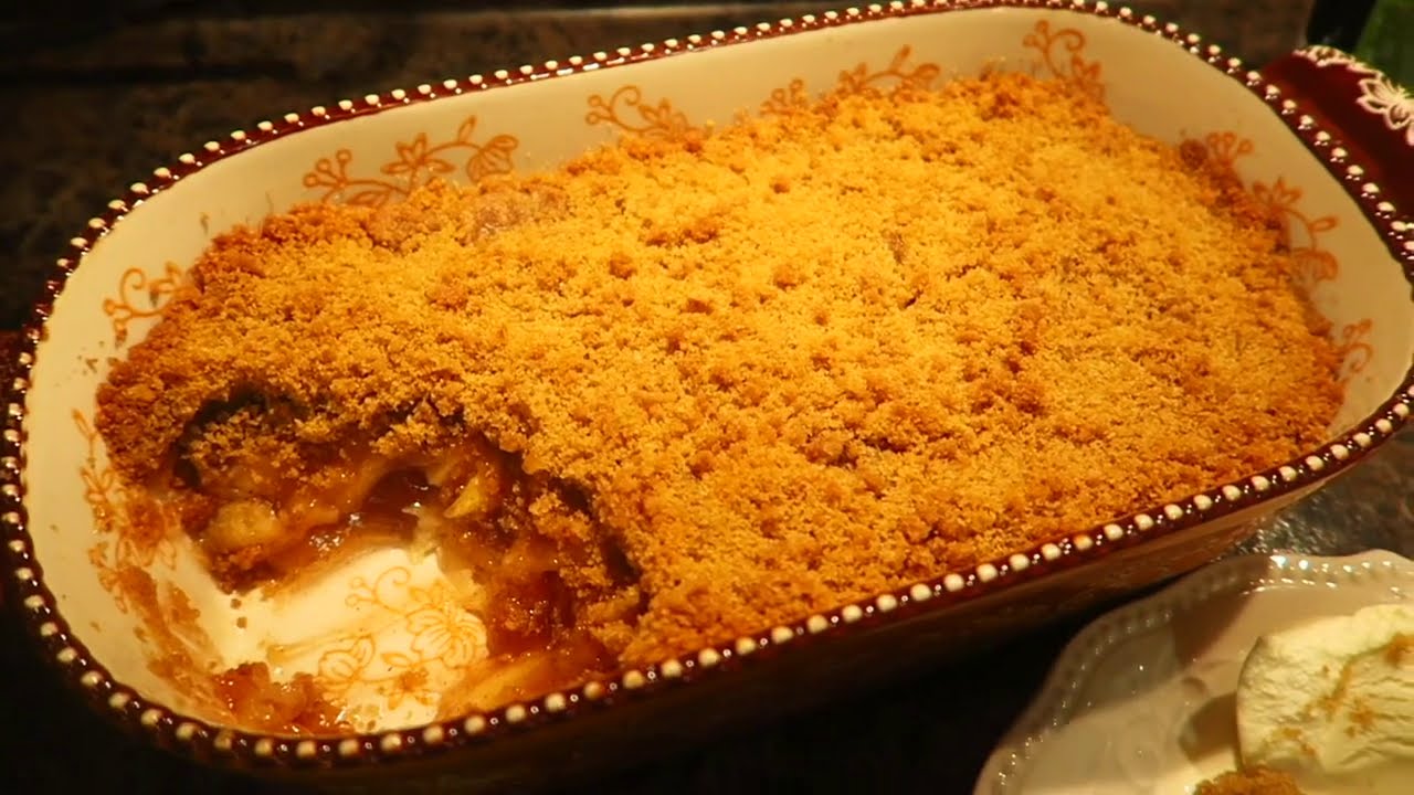 Apple Crisp with NO Oats using Home Canned Apple Pie