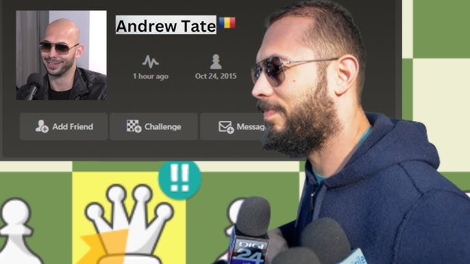 ▷ Andrew tate chess: An impressive strong chess player since 2015.