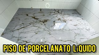 Passo a passo do piso de porcelanato líquido na cozinha