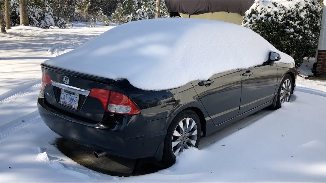 Snow Test Drive 2009 Honda Civic Ex L Youtube